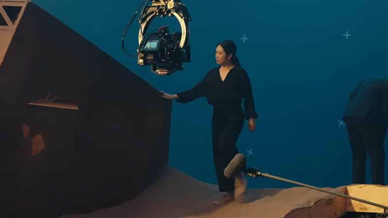 three body problem filming blue screen