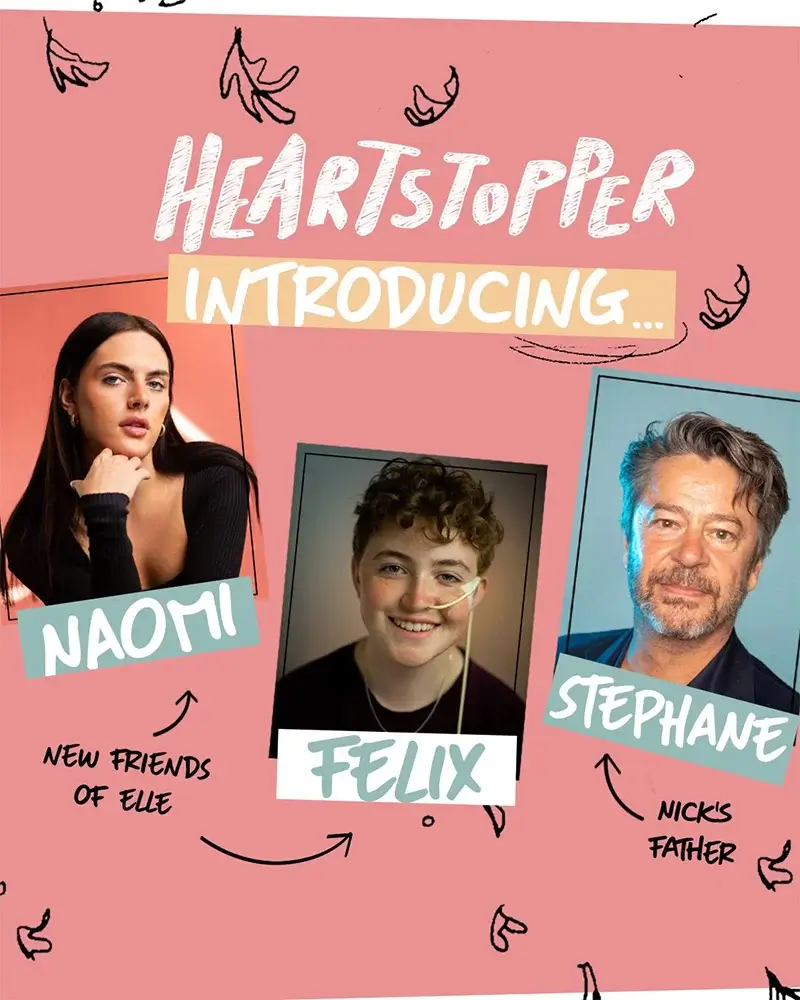 nuevo elenco para Heartstopper temporada 2 netflix