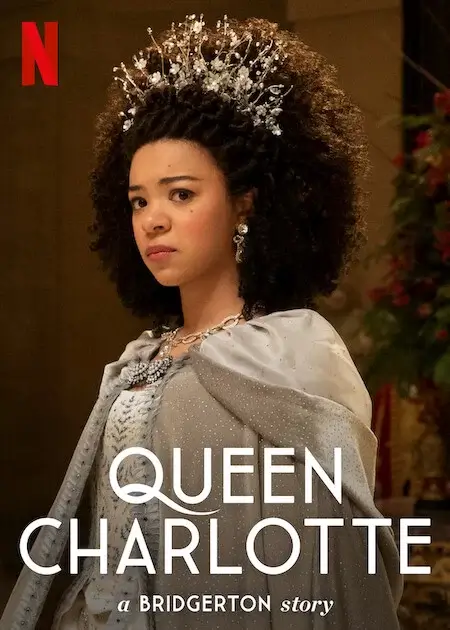 affiche pour queen charlotte a bridgerton story netflix