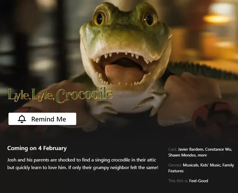 Lyle Lyle Crocodile Netflix Release Date Confirmed
