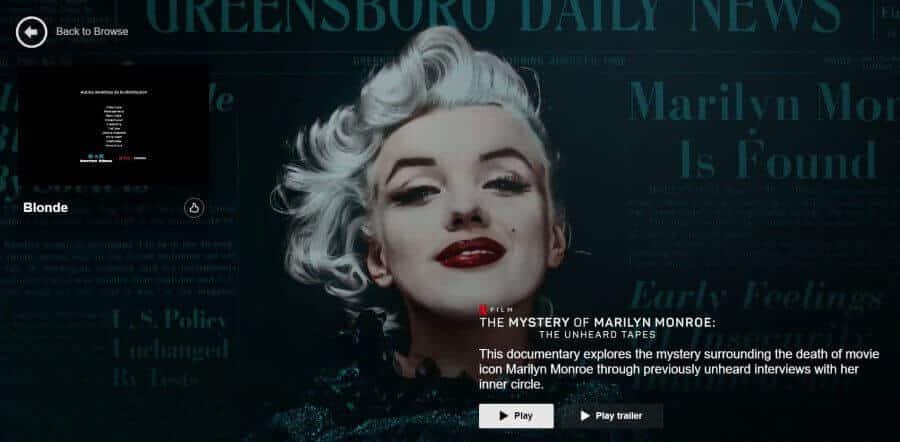 Mystery Of Marilyn Monroe Documentary Suggestion E