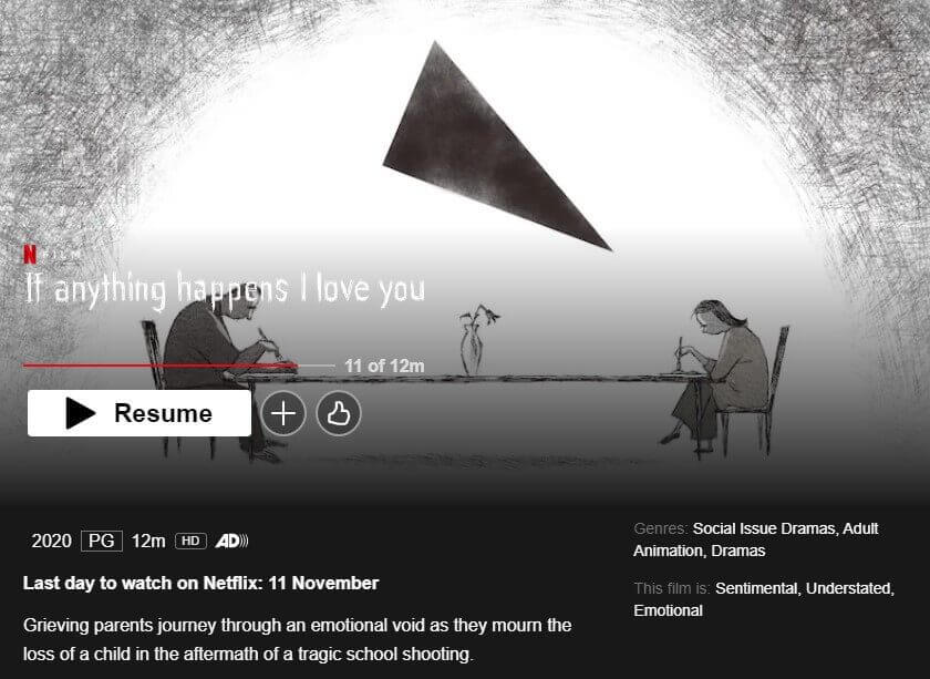 Removal Notice On If Anything Happens I Love You