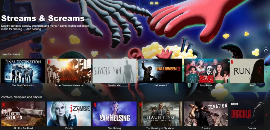 streams and screams netflix category