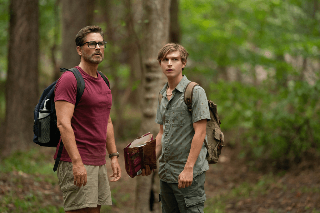 Johnny Berchtold et Rob Lowe en vedette sur Netflix en janvier 2023.