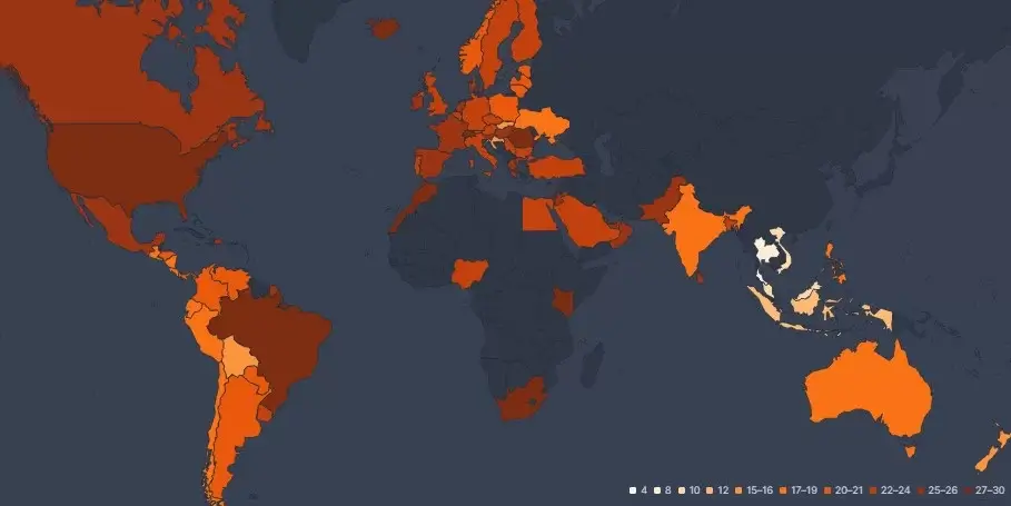 flixpatrol map data for the recruit netflix