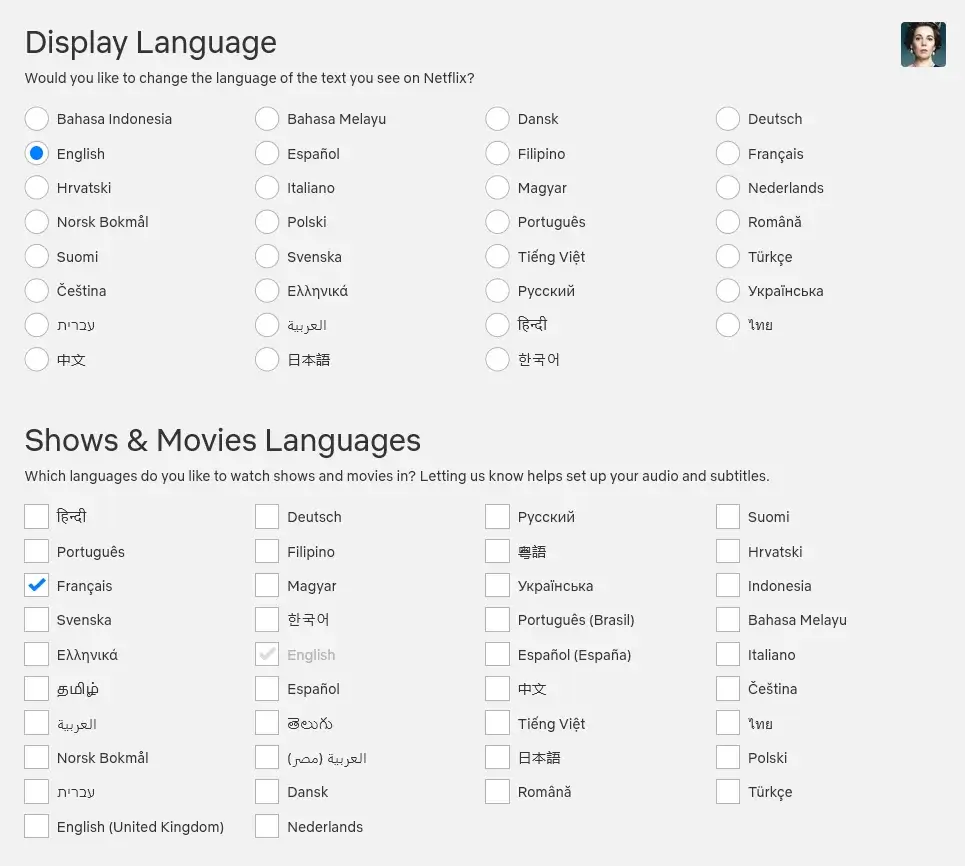 ajustes de idioma netflix