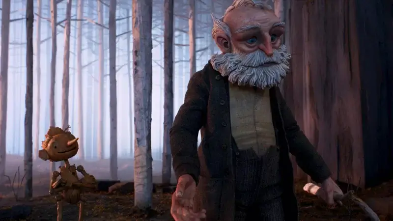 old man in Guillermo del Toros Pinocchio