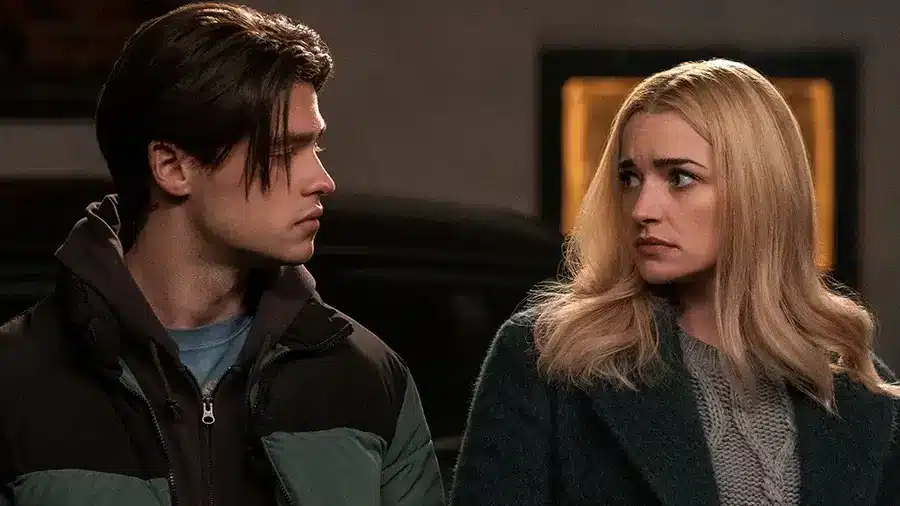 Felix Mallard as Marcus Baker Brianne Howey as Georgia in Ginny Georgia episode 210