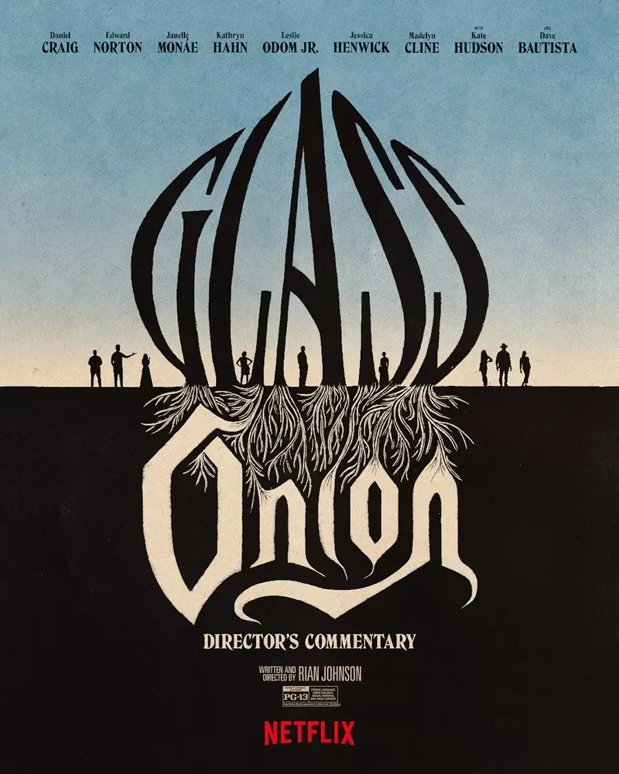 glass onion directors comment poster