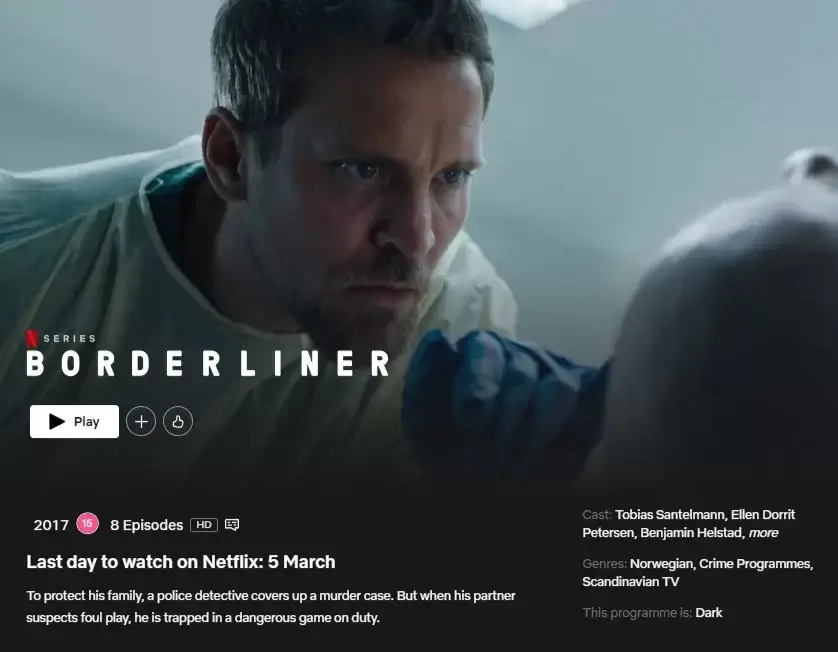 removal date on netflix borderliner