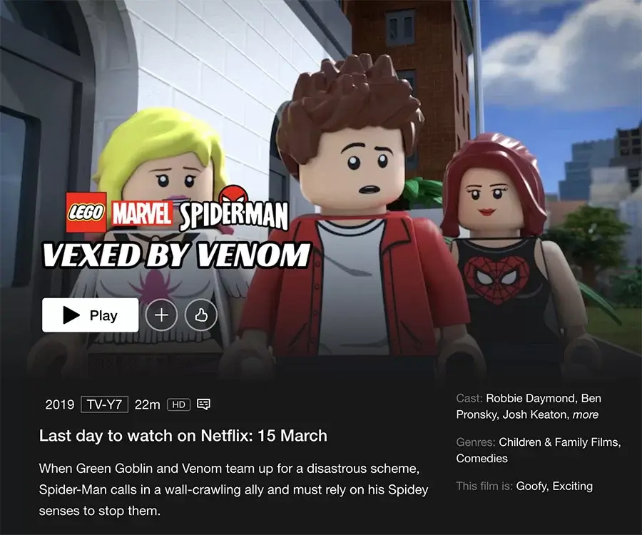 takedown notice lego netflix titles