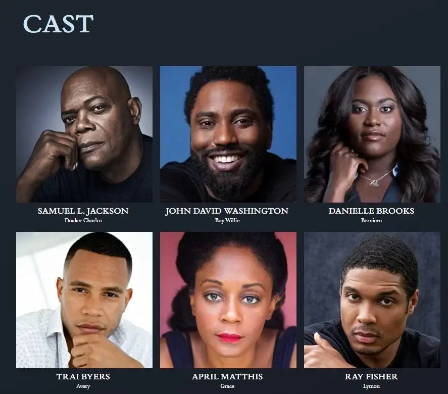 cast for netflix the piano lesson broadway play