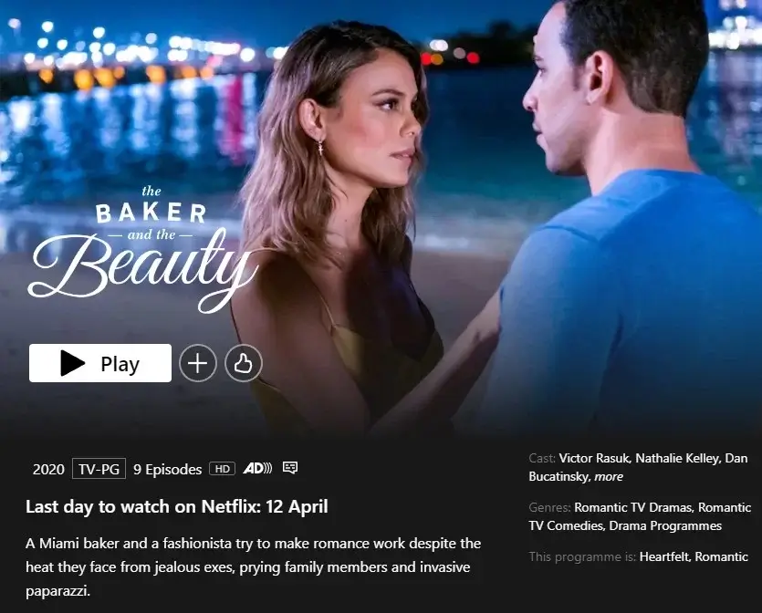 el panadero y la fecha de lanzamiento de la belleza de netflix