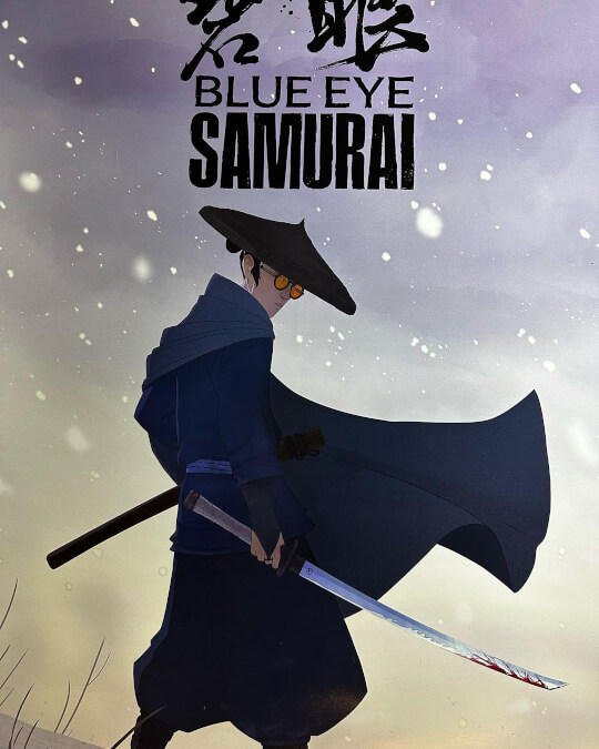 blue eye samurai poster