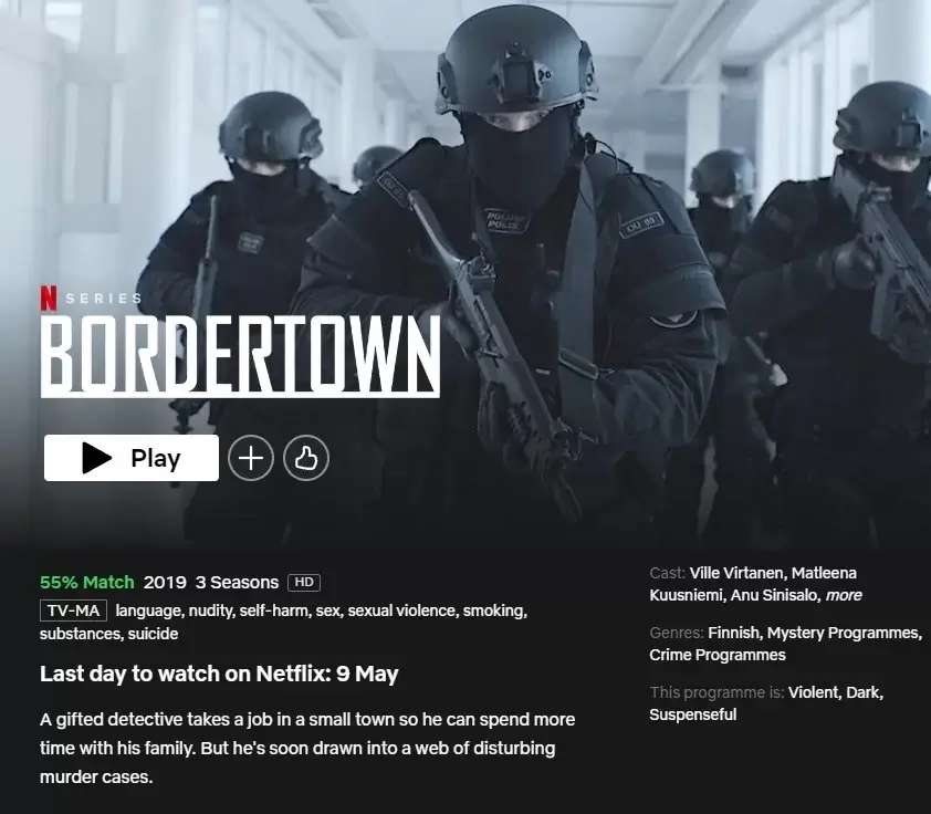 bordertown removal date on netflix