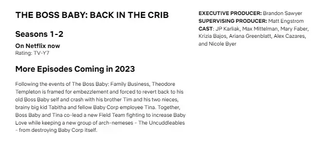 The Boss Baby Back In The Crib Netflix Doc