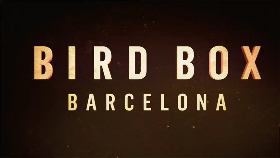 tarjeta de título de la caja de pájaros de barcelona