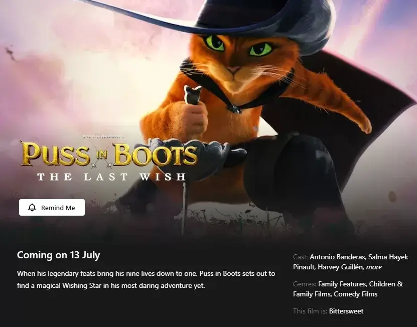puss in boots the last wish netflix release date