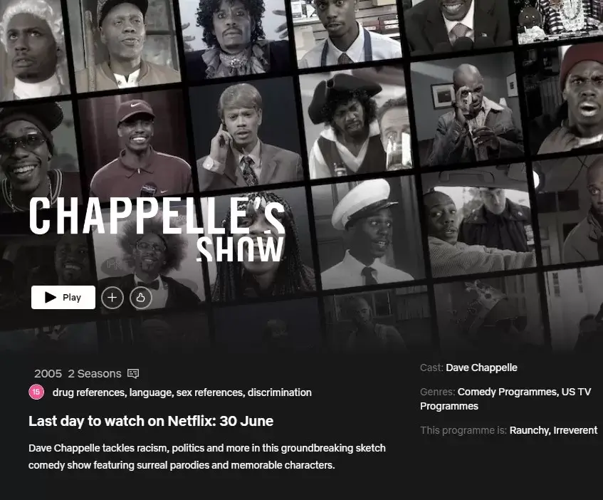 removal date showing on chappelles show netflix