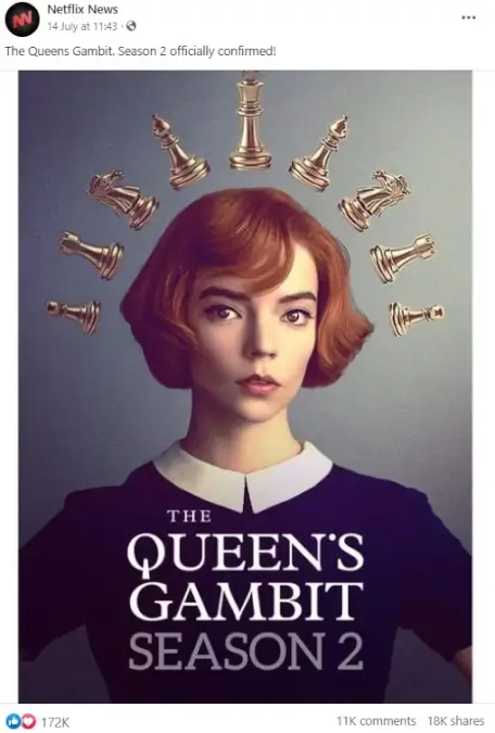 fake news the queens gambit season 2 facebook