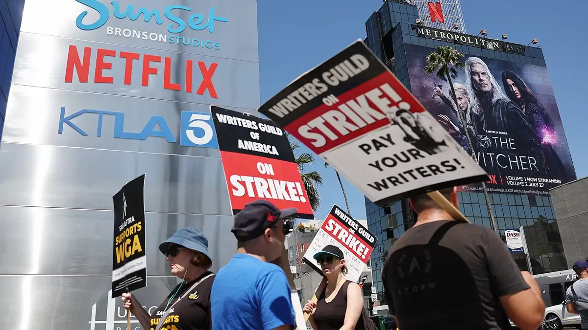 sag aftra and wga on strike netflix