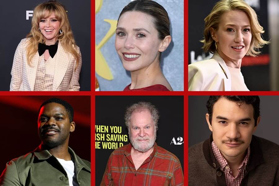 cast grid for His Three Daughters Netflix