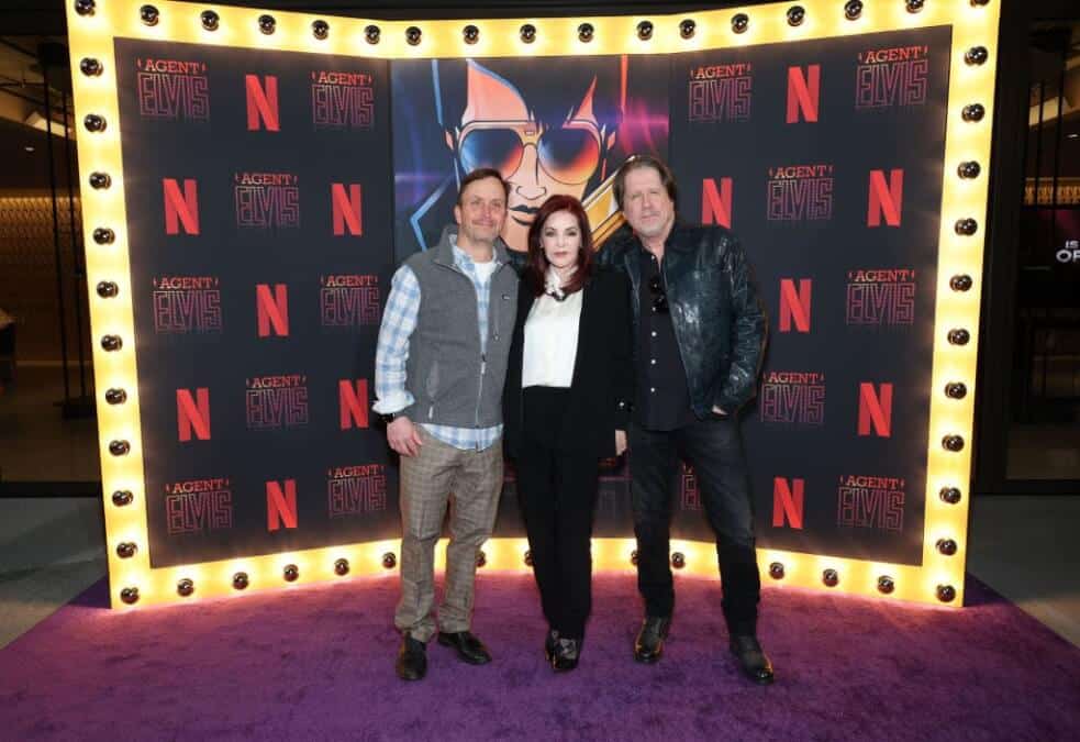 Mike Arnold Priscilla Presley And John Eddie