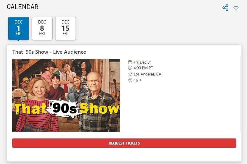 live audience tickets for that 90s show season 2