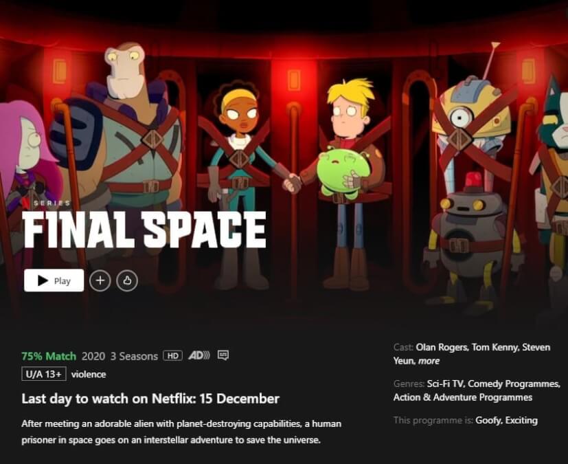 removal notice on final space
