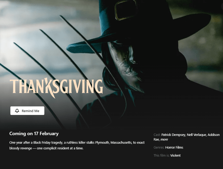 Thanksgiving Movie Release On Netflix Us
