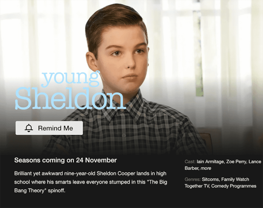 young sheldon coming to netflix us november 2023