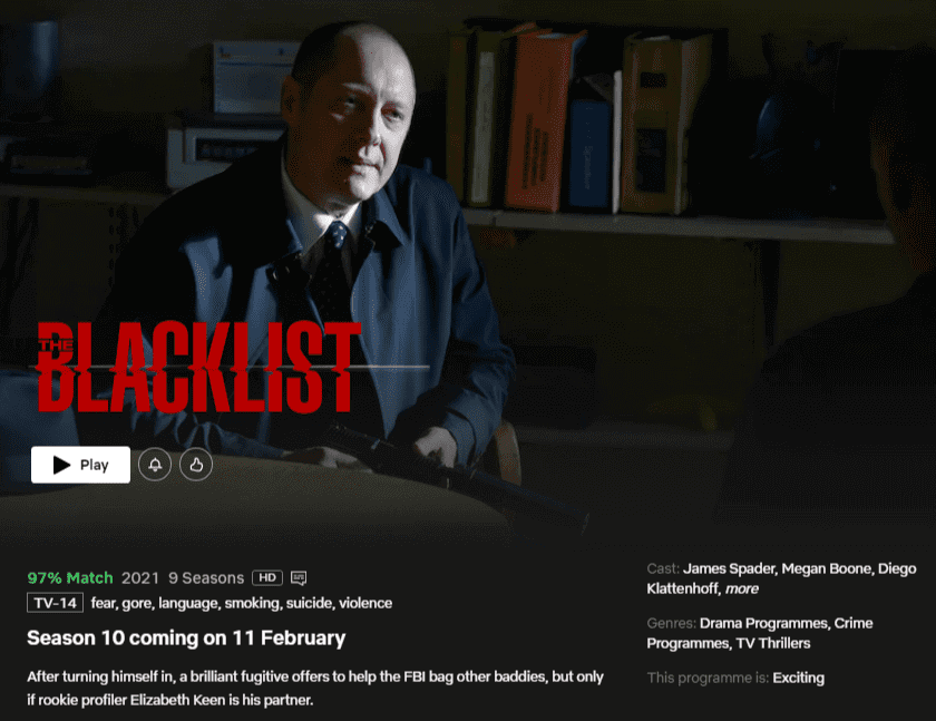 Erscheinungsdatum der Staffel 10 von The Blacklist