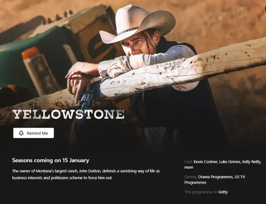 Yellowstone-Staffeln kommen in ausgewählten Ländern zu Netflix