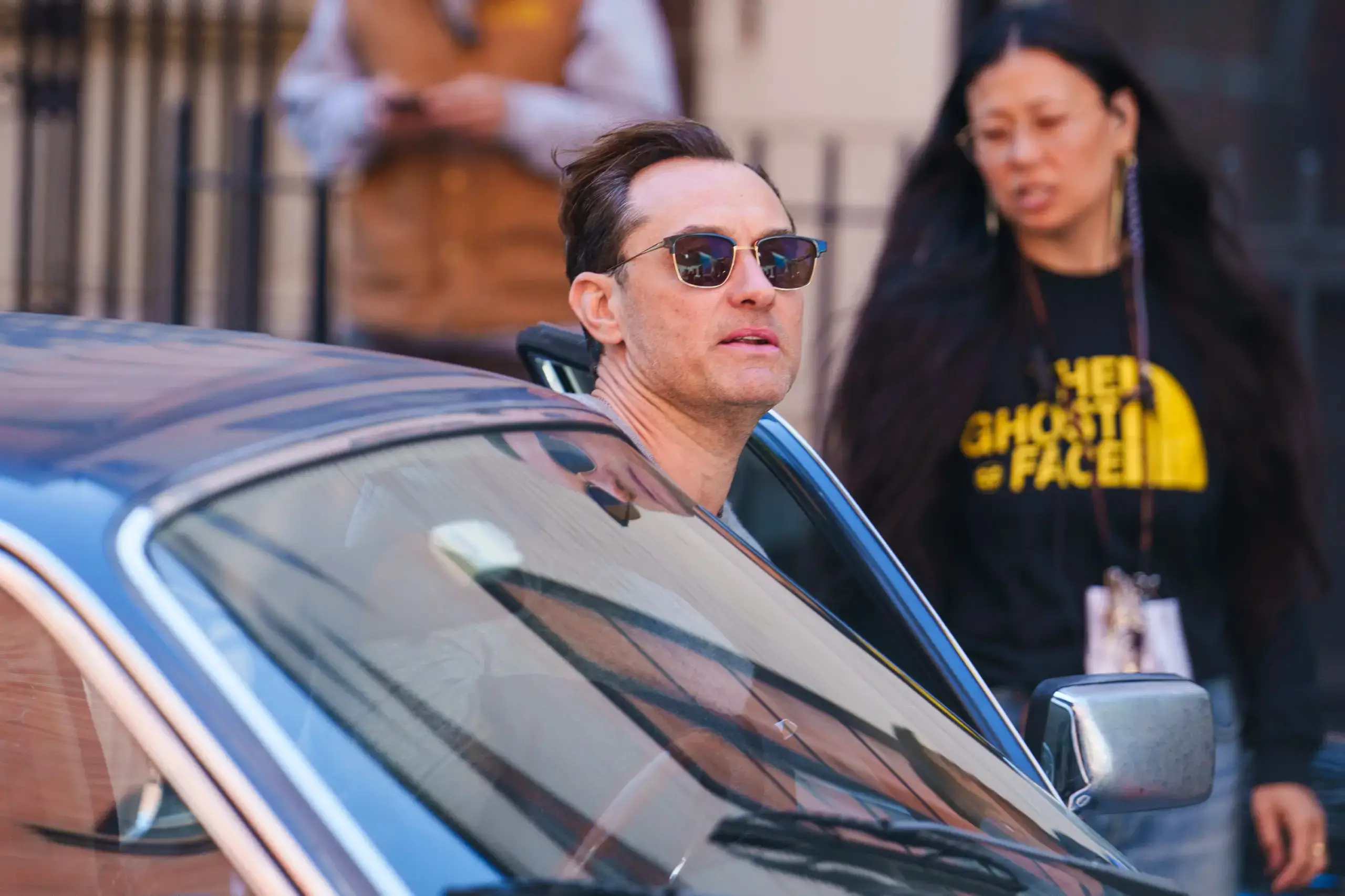 Jude Law In Car For Black Rabbit Netflix Scaled
