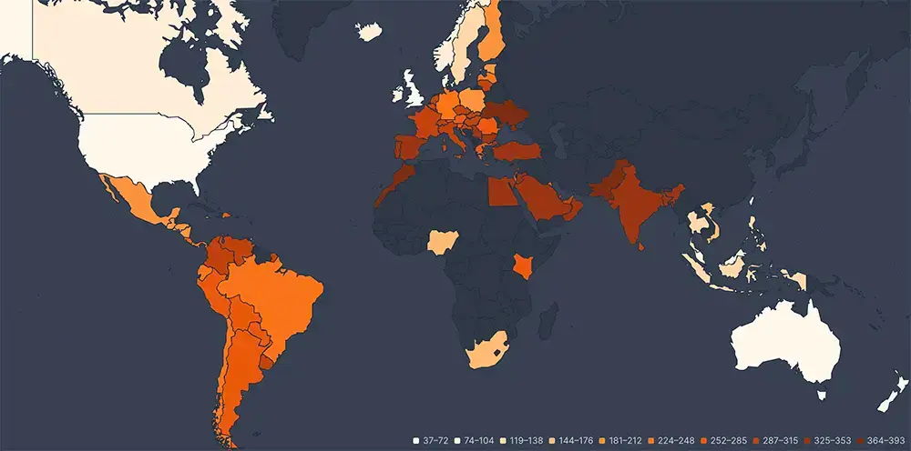 Popularity Heatmap For Berlin Season 1 Netflix