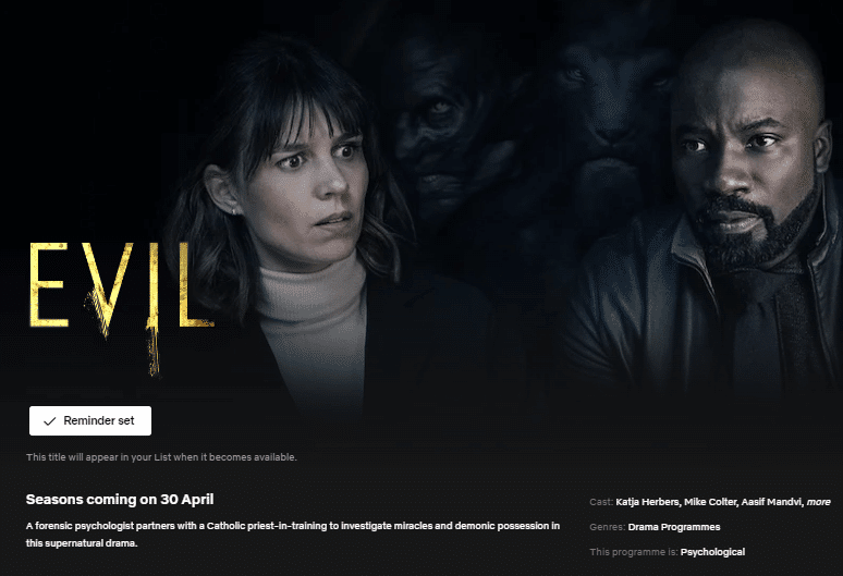 Evil Returning To Netflix Release Date