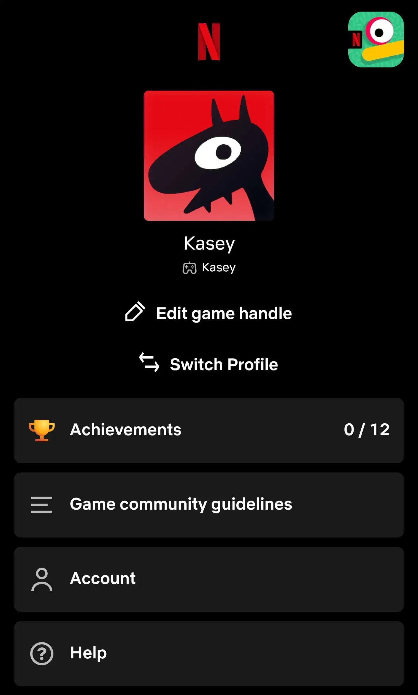 Teeter Up Achievements Menu