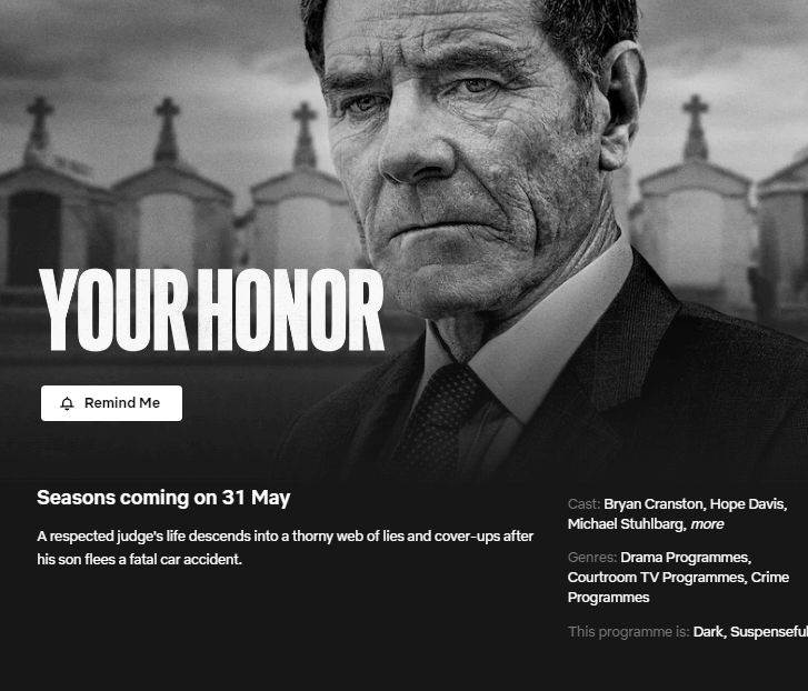 Your Honor Confirms Netflix Release Us