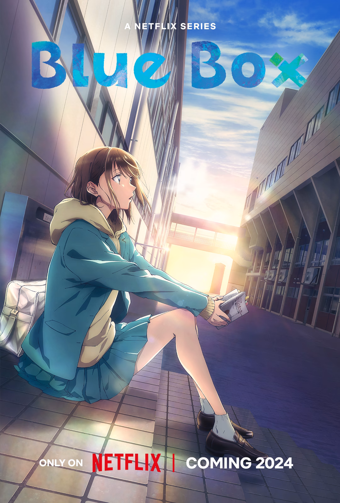 Poster Blue Box Anime Adaptation Coming To Netflix In 2024