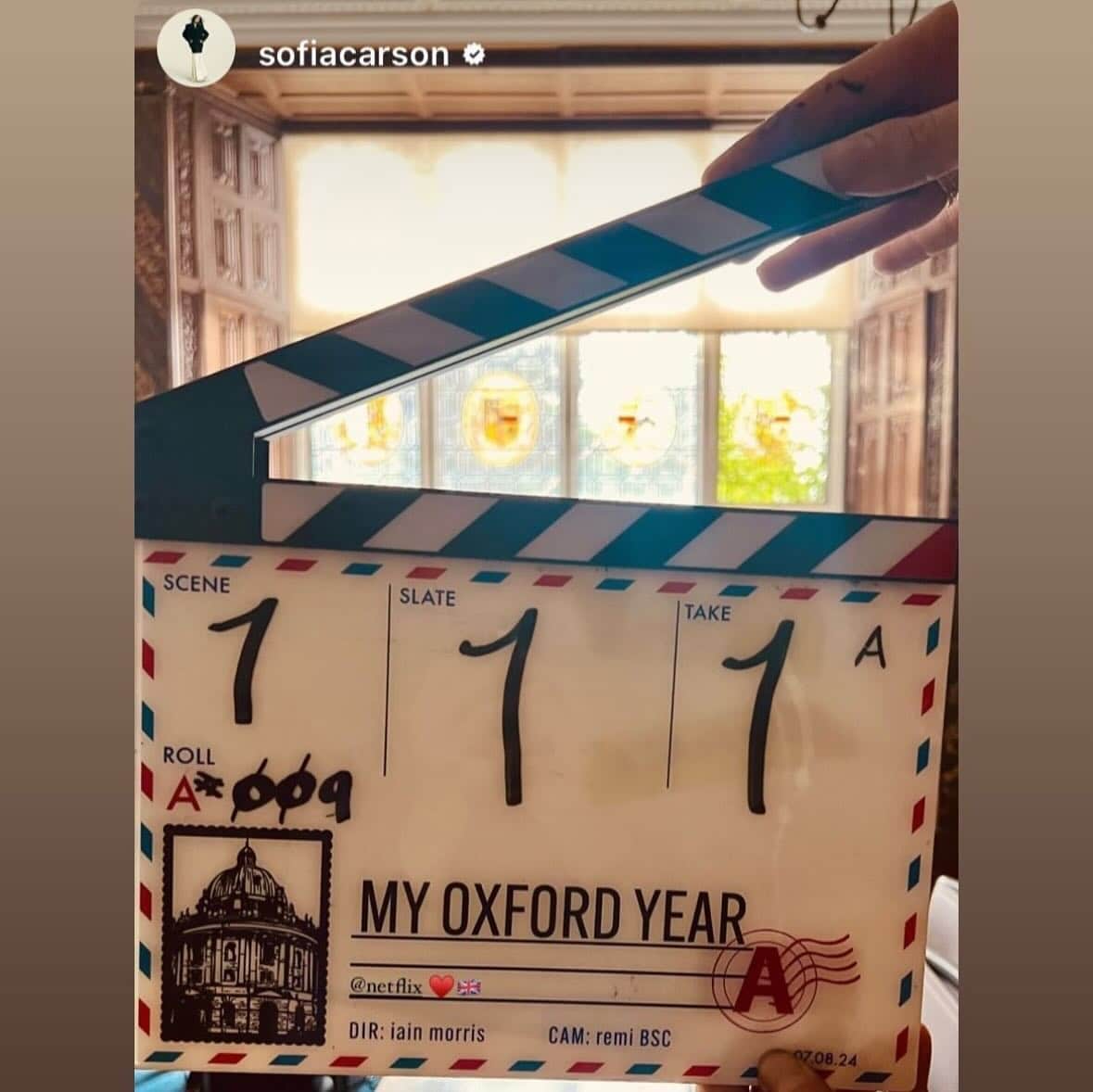 Sofia Carson Filming Clapper