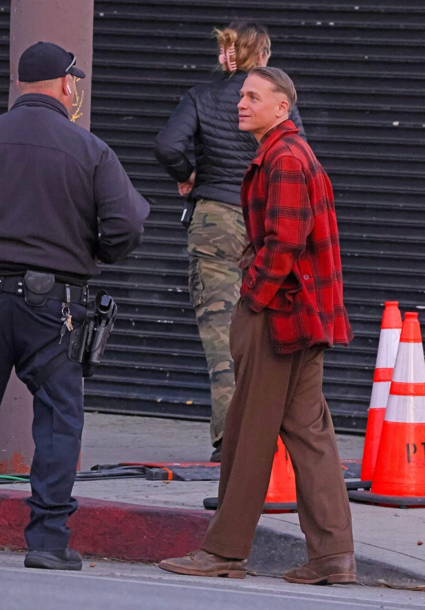 *Exclusive* First Look! Charlie Hunnam Seen For The First Time As Notorious Serial Killer, Ed Gein, On The Set Of The Next Netflix 'Monster' Anthology ** Web Must Call For Pricing **