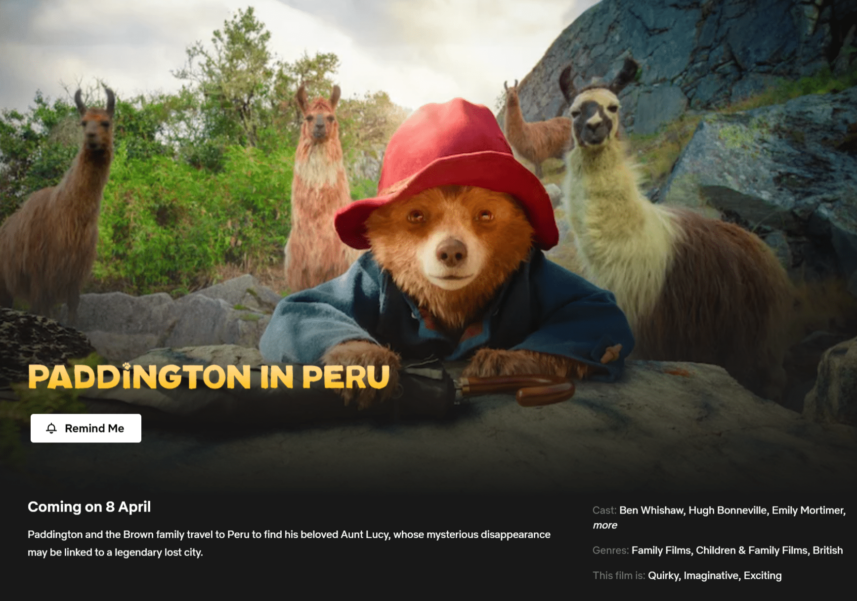 Netflix Uk Release Date For Paddington In Peru