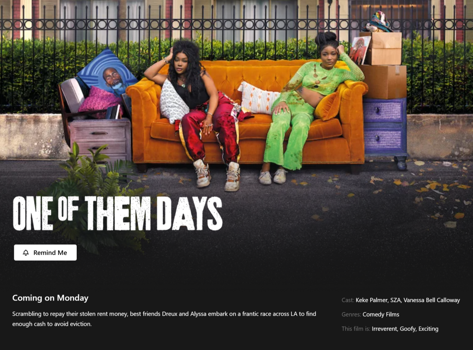 'One of Them Days' Starring SZA And Keke Palmer Sets