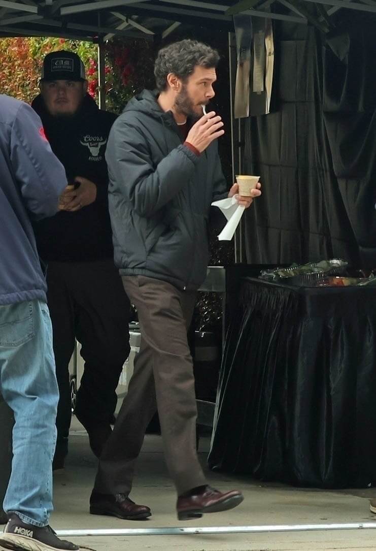*Exclusive* ​Adam Brody And Justine Lupe Film 'Nobody Wants This' Season In Eagle Rock
