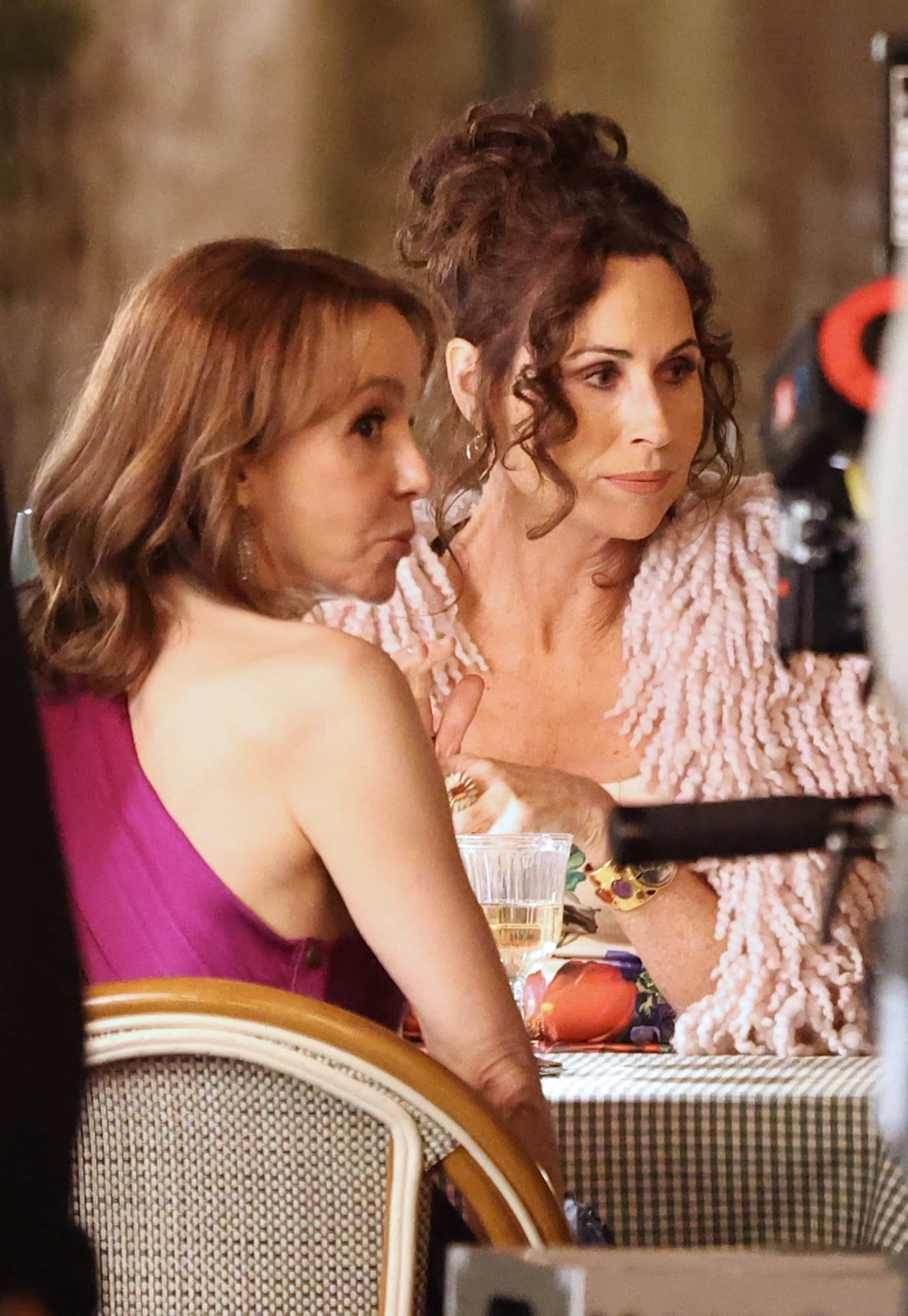 *Exclusive* French Actress Philippine Leroy Beaulieu Films A Kissing Scene With Italian Star Raoul Bova As Minnie Driver Makes Her Debut On The Set Of Season 5 Of &Quot;Emily In Paris&Quot;