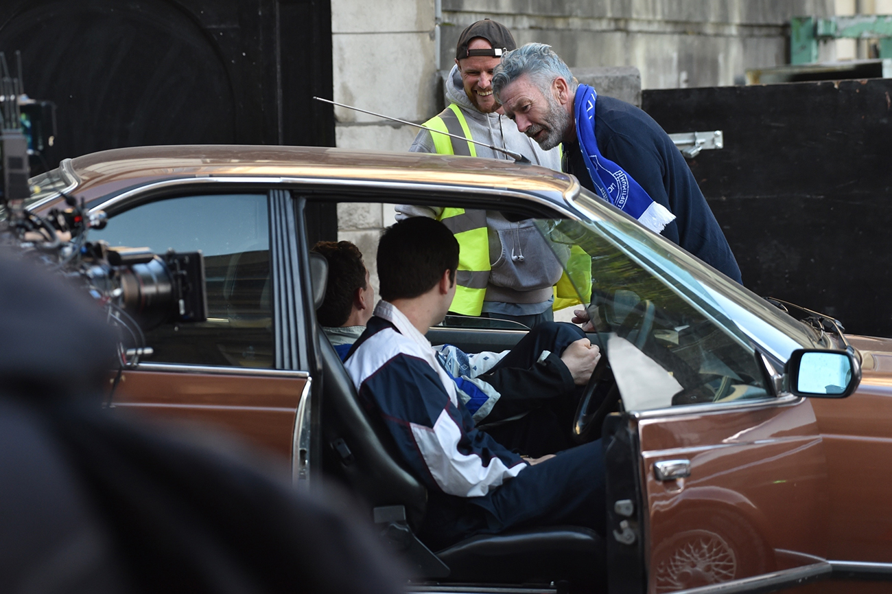 Tom Hughes, Johnny Haris And Paddy Rowen Seen Filming New Tv Show 'Legends’ At The Adelphi Hotel In Liverpool