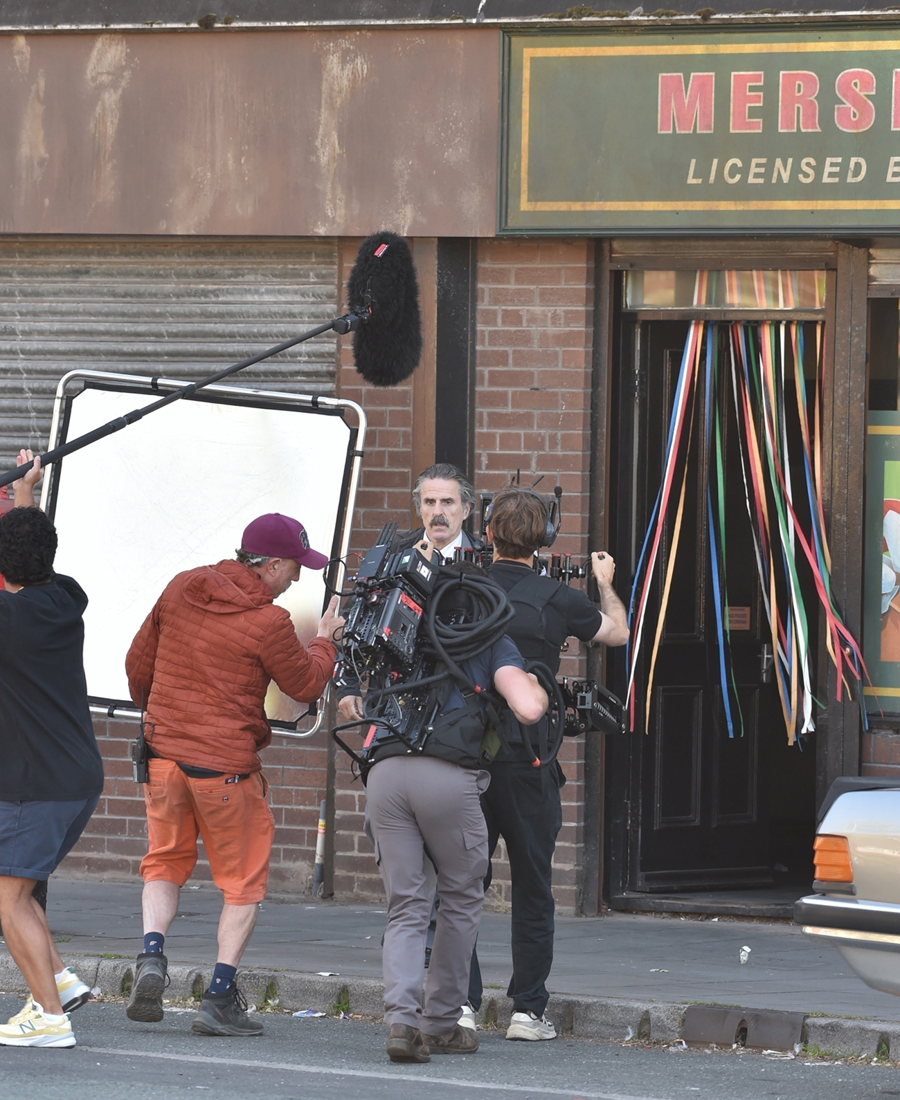 Con O'neill Filming On Legends In Liverpool