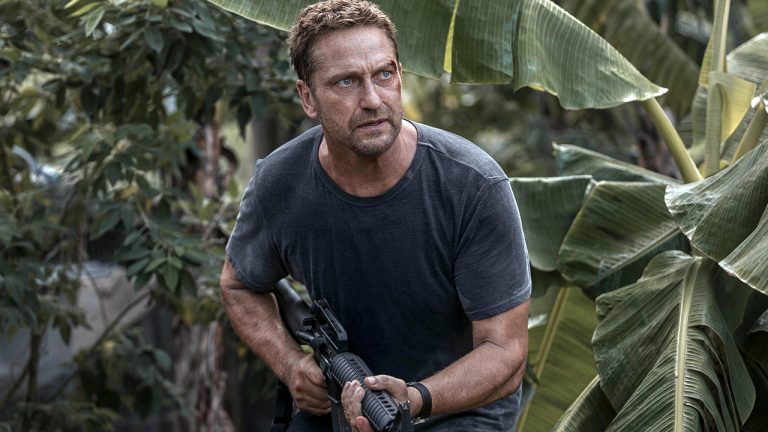 Gerard Butler In Plane (2023), Directed By Jean Francois Richet. Credit: Di Bonaventura Pictures / Album