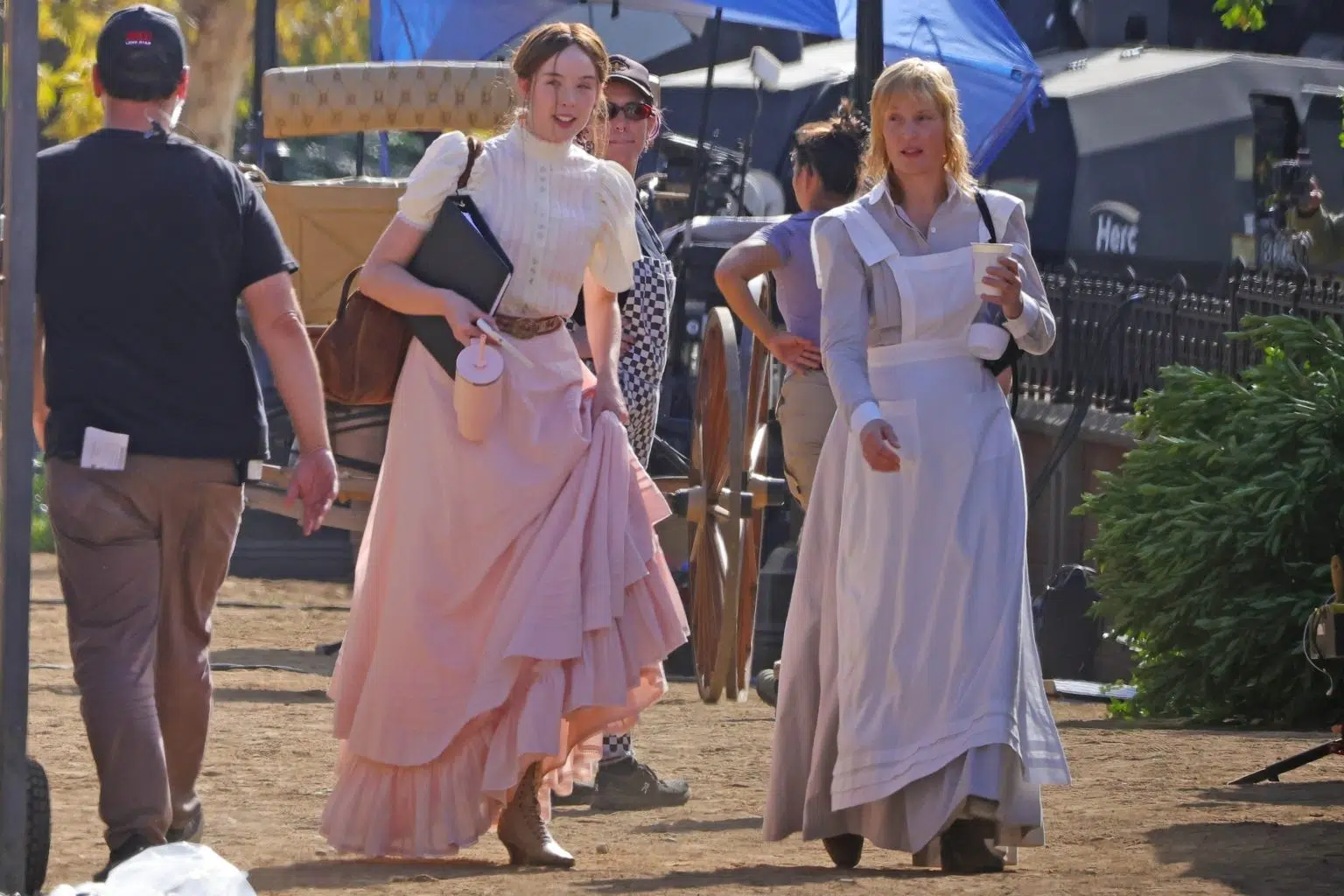 Ella Beatty as Lizzie Borden on the filming set of Monster Season 4 Netflix