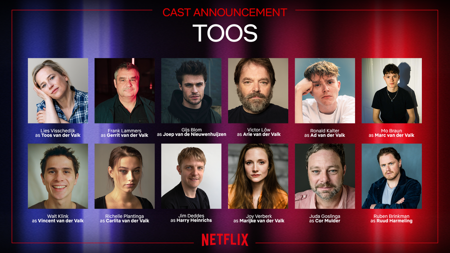 Toos Cast Announcement Netflix Netherlands